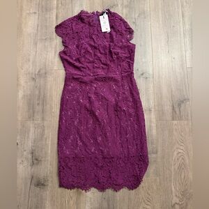Merokeety Purple Lace Dress